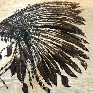 Indian headdress dressy tee.  Super soft.  XL Excellent condition.